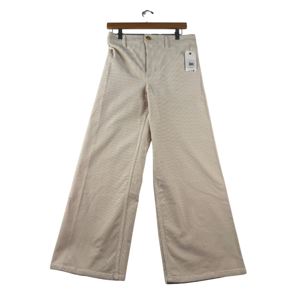 NWT Billabong Free Fall Wide Leg Corduroy Pants Cream Ivory High‎ Rise Size 30
